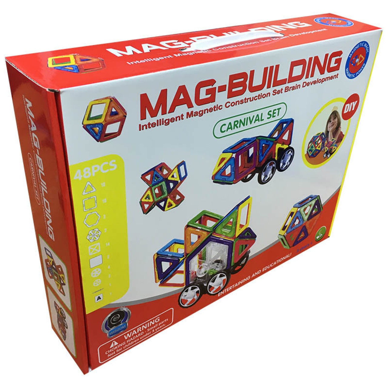 Магнитный конструктор MagBuilding 48 деталей оптом